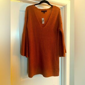 Derek Heart Sweater Dress with bell sleeves